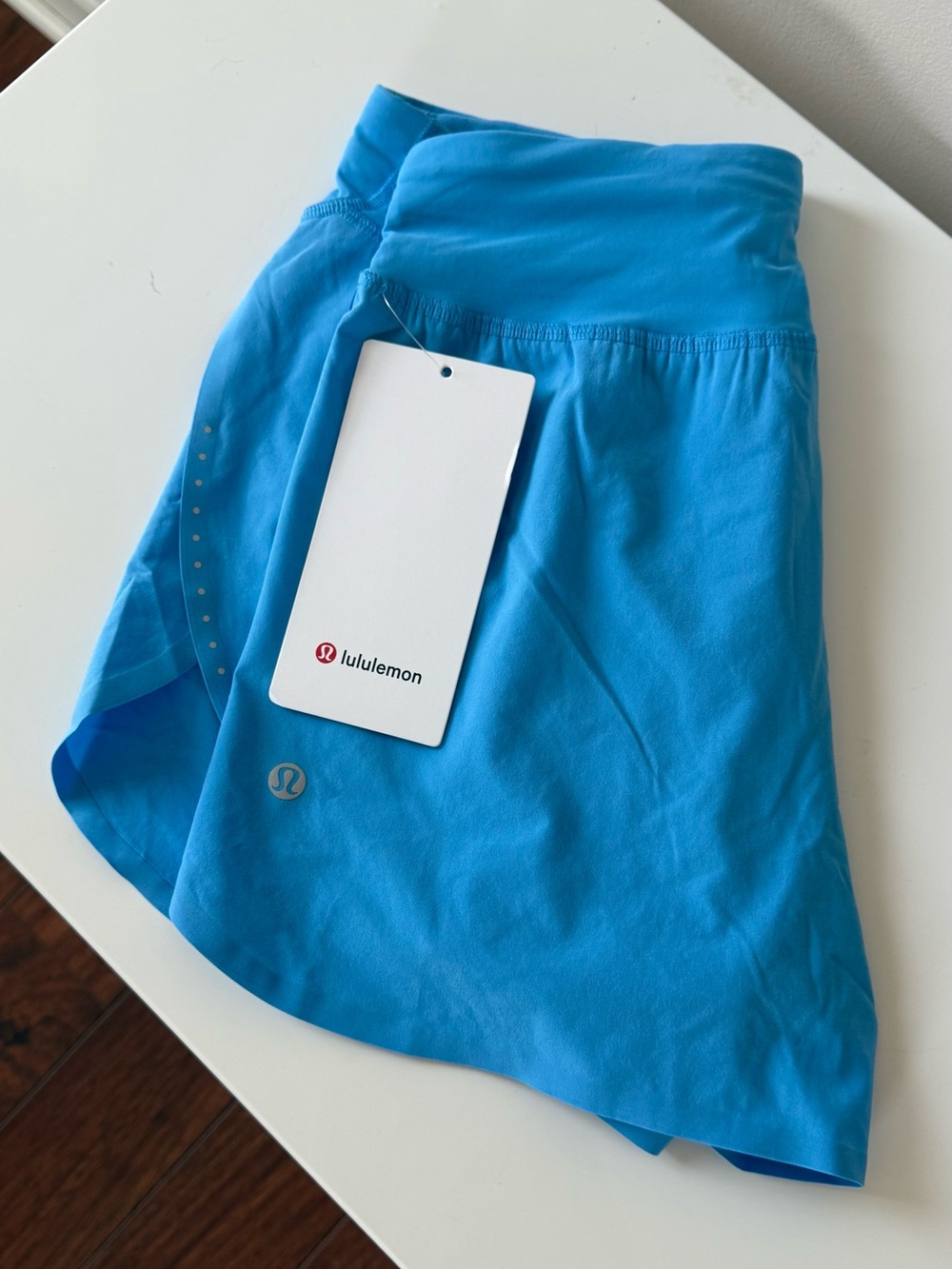Lululemon size S/6 fast and free high rise split shorts 3” ocean wave NWT